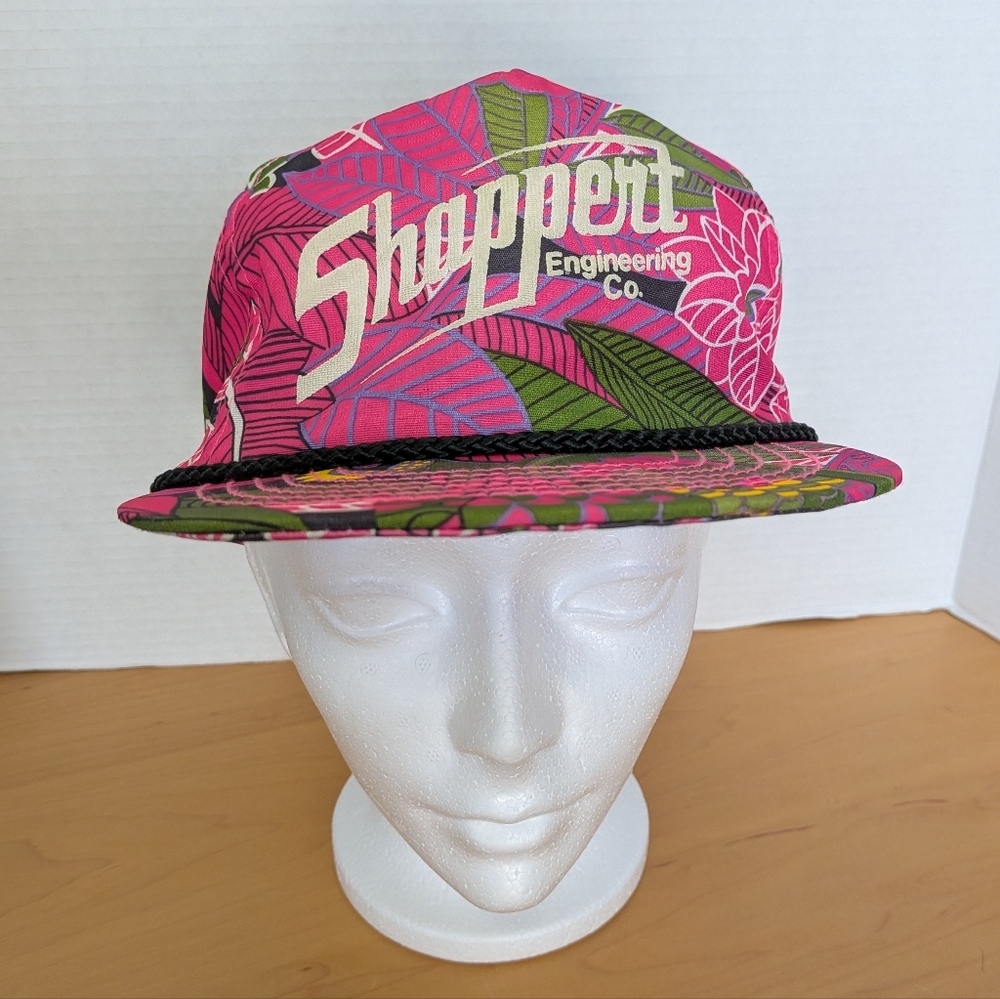 Vintage Shappert Engineering Snapback Rope Hat Cap Floral Hawaiian Unisex OSFM